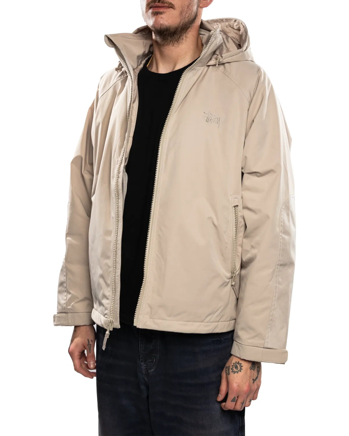 Short Military Parka Stone