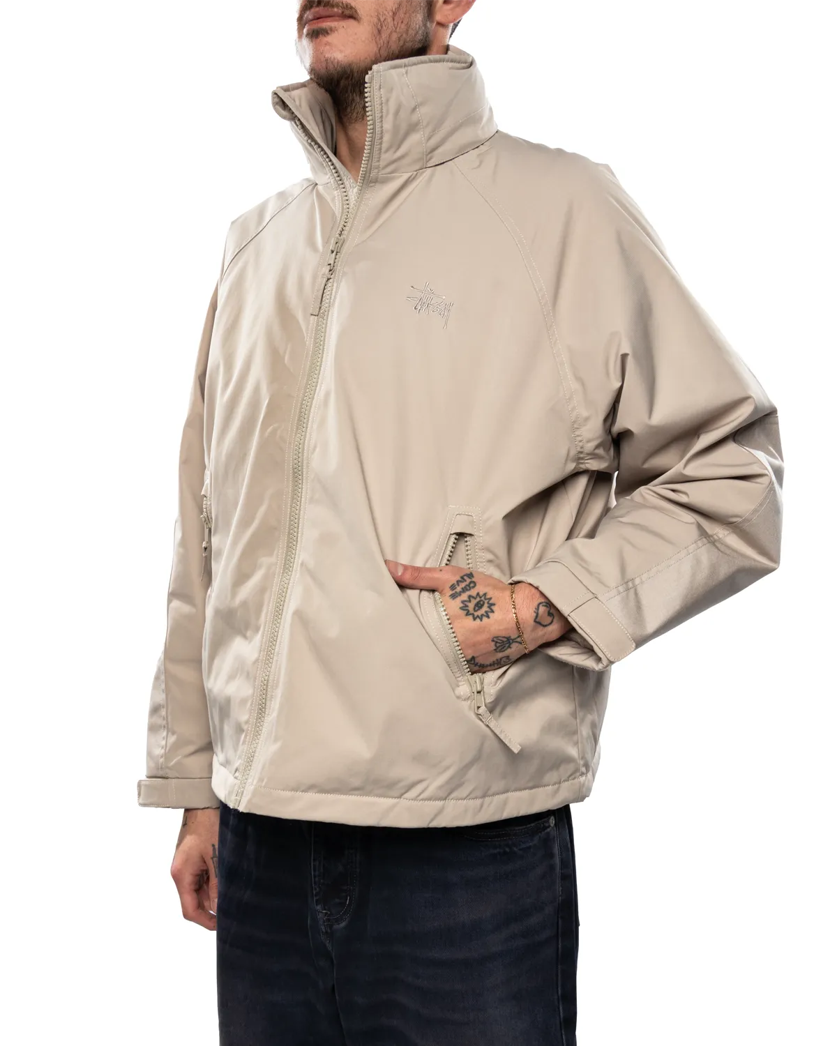 Short Military Parka Stone