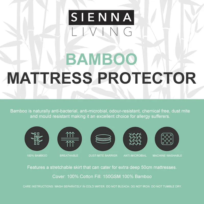 Sienna Living Bamboo Mattress Protector