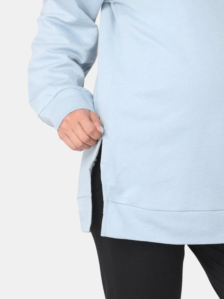 Sky Blue Maternity and Nursing Sweatshirt