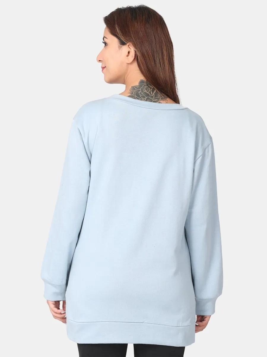 Sky Blue Maternity and Nursing Sweatshirt