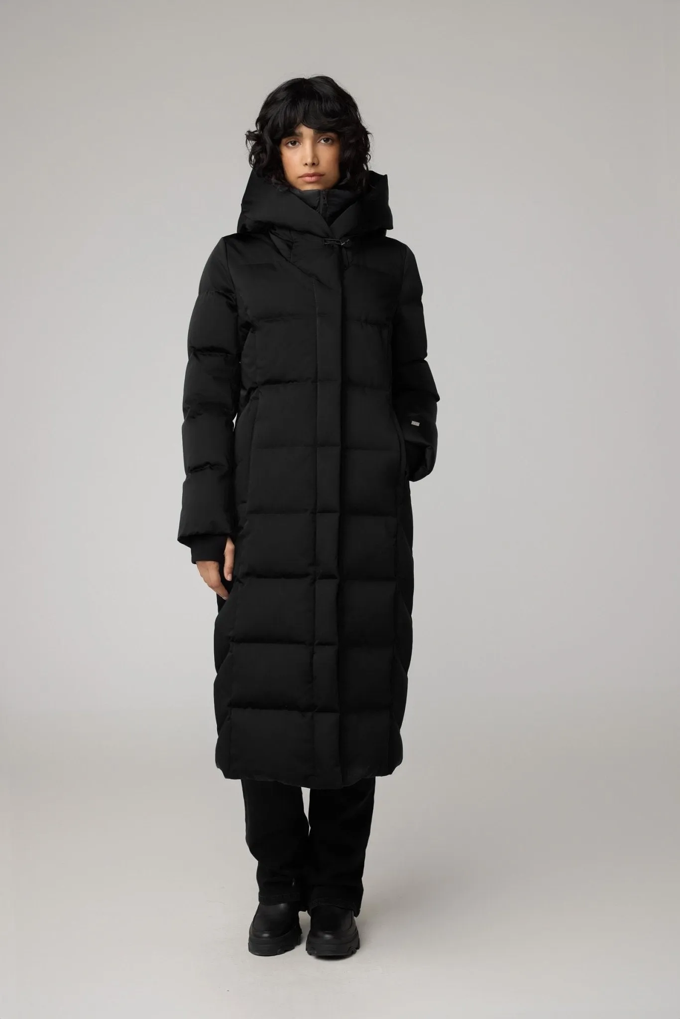 SOIA&KYO TALYSE-C - Semi-Fitted Classic Down Coat With Bib & Hood