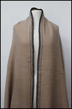 Solid Oblong Winter Scarf with Thread Edge