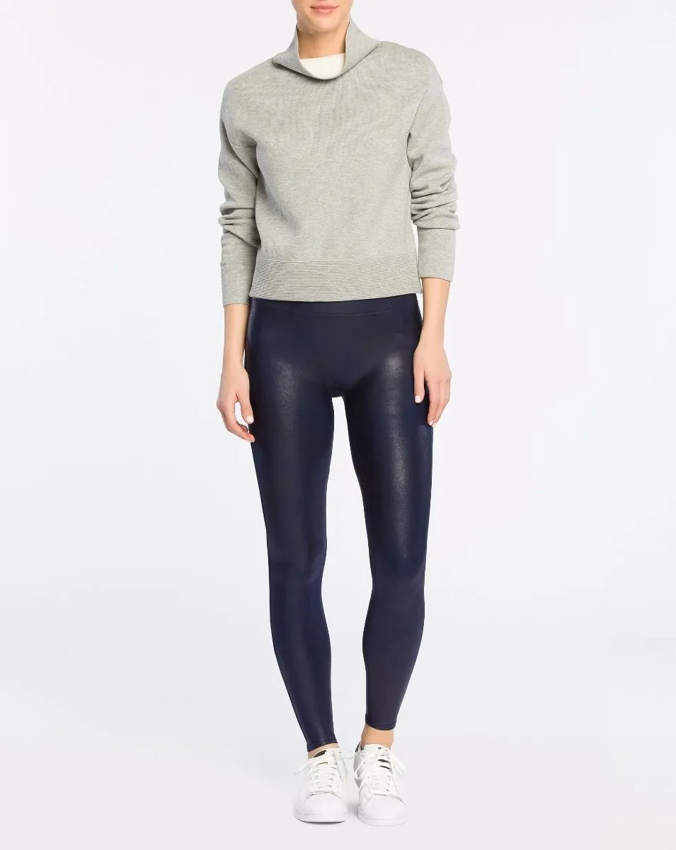 SPANX- Faux Leather Leggings Night Navy