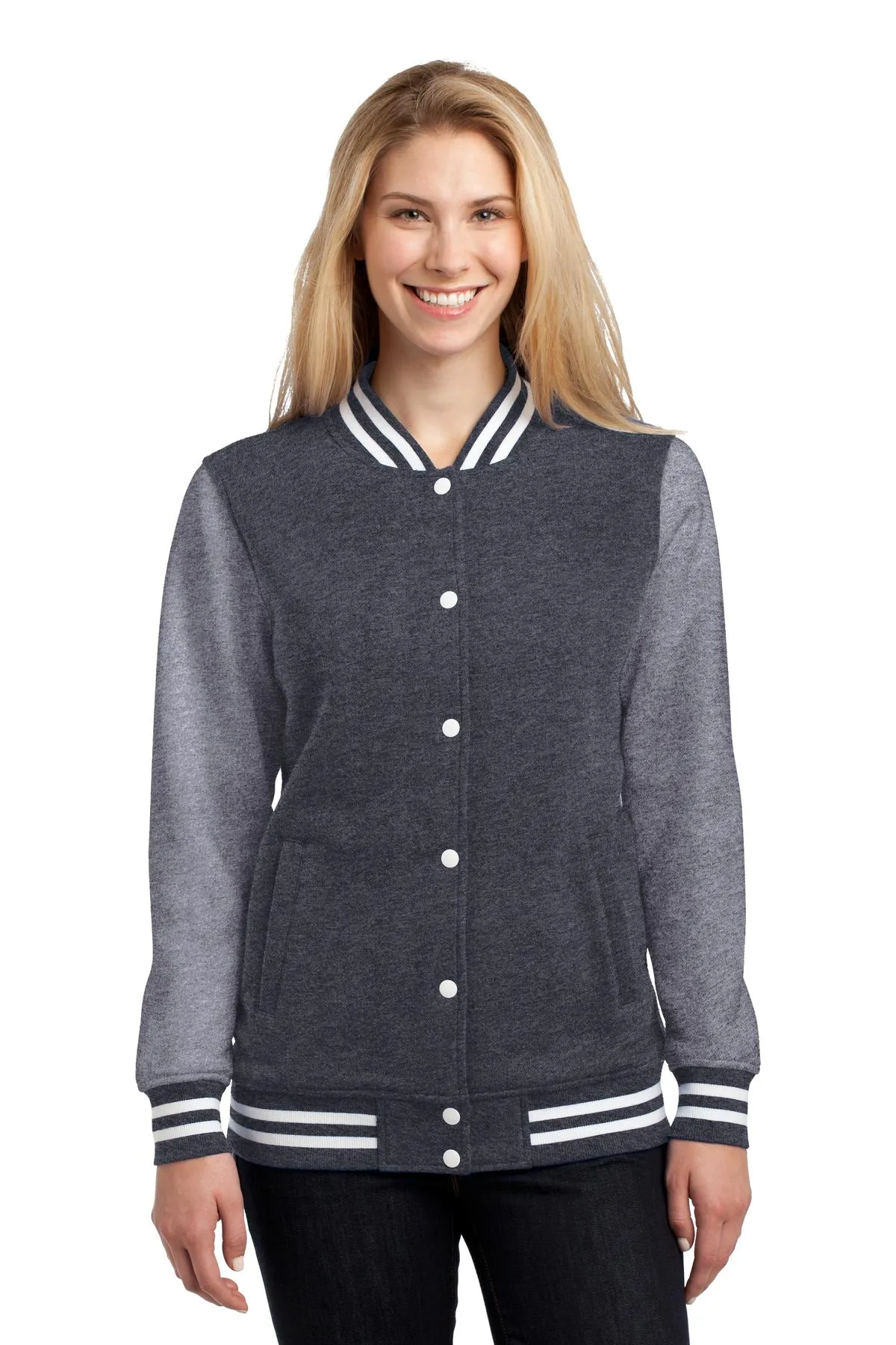 Sport-Tek® Ladies Fleece Letterman Jacket. LST270