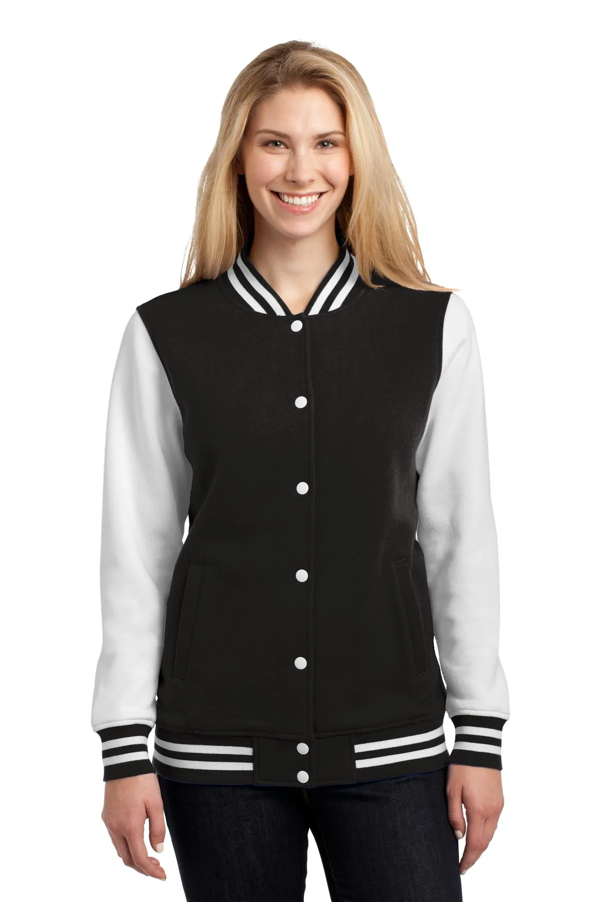 Sport-Tek® Ladies Fleece Letterman Jacket. LST270