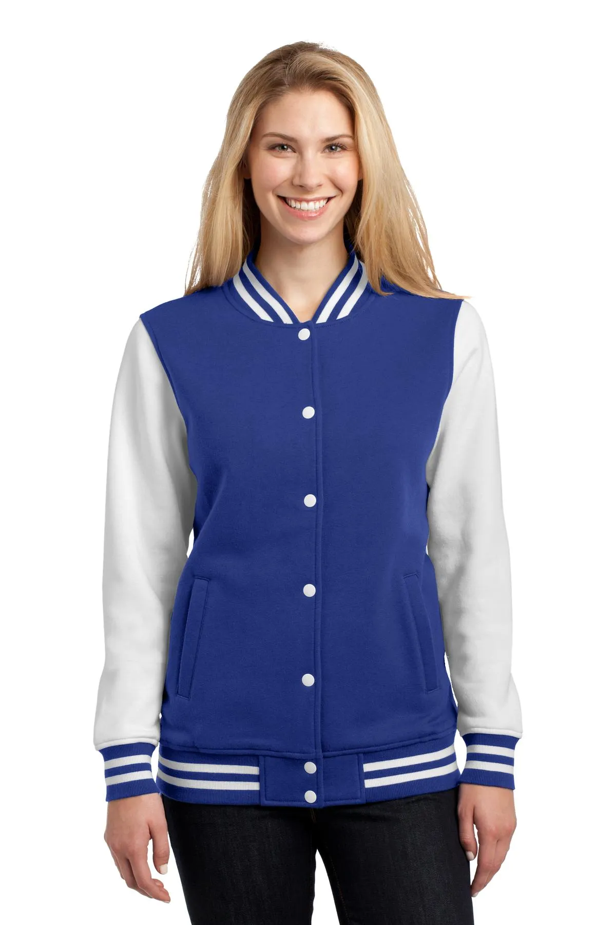 Sport-Tek® Ladies Fleece Letterman Jacket. LST270