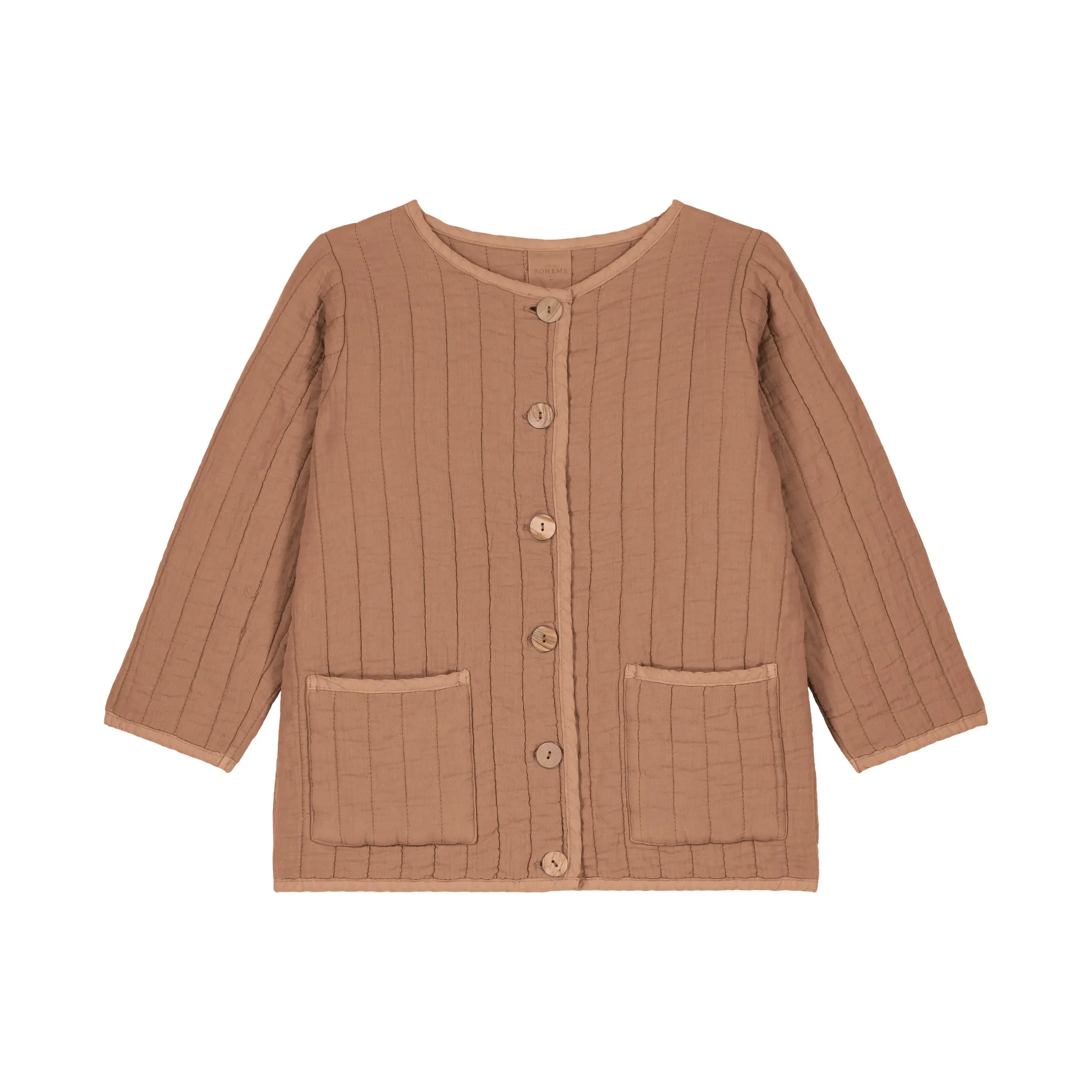 [STUDIO BOHEME] QUILTED JACKET MAHÉ (PRALINE) - SS24