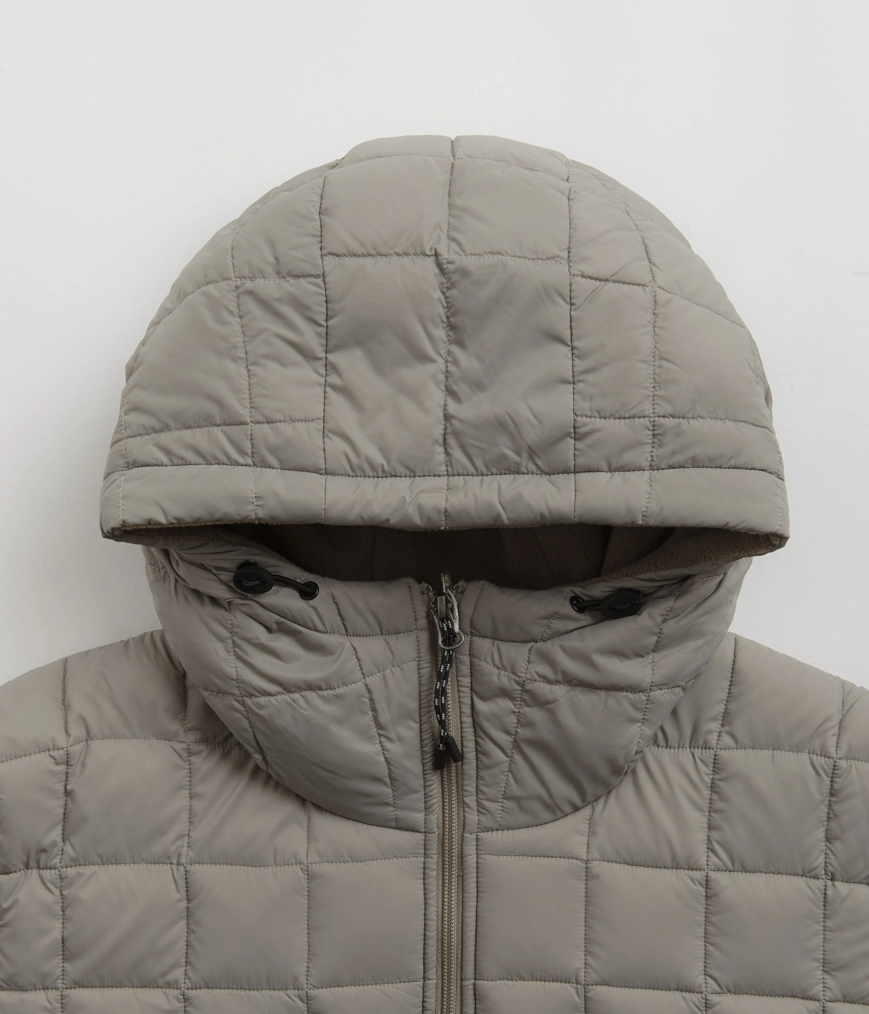 Taion Mountain Freece Down Hooded Jacket - Grey / Beige