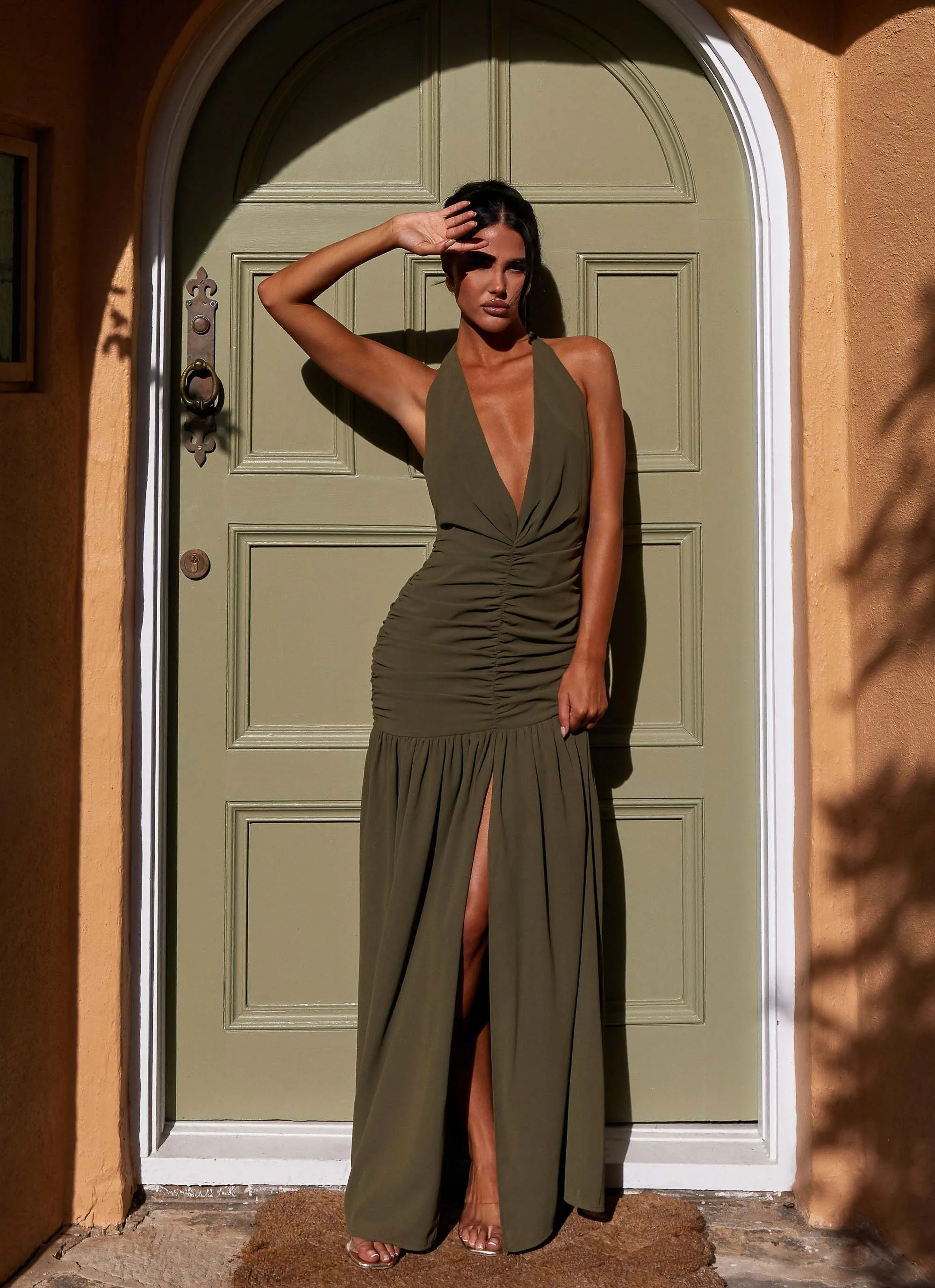 Truly In Love Maxi Dress - Khaki