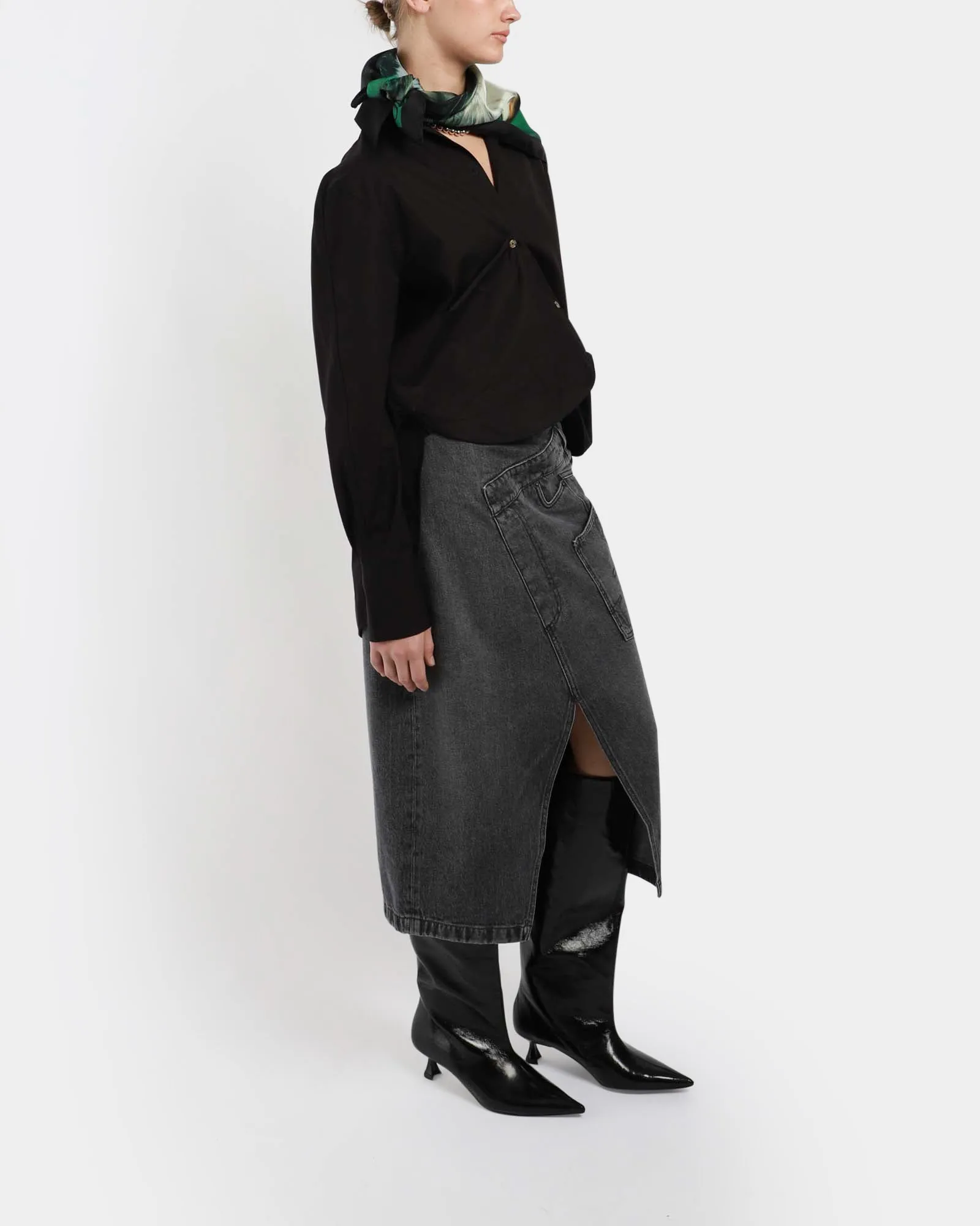 Twisted Midi Skirt