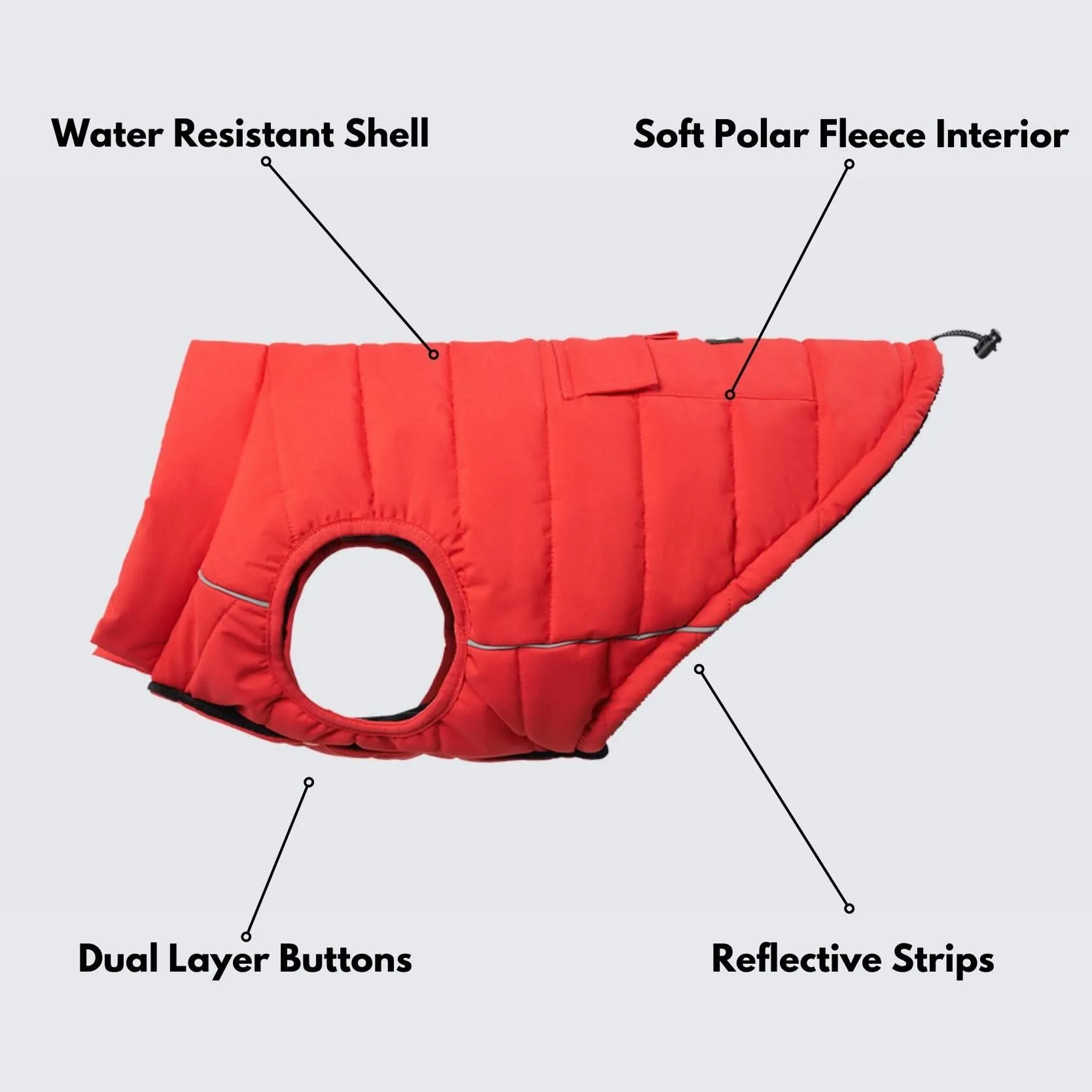 WarmShield Water-Resistant Jacket - Red