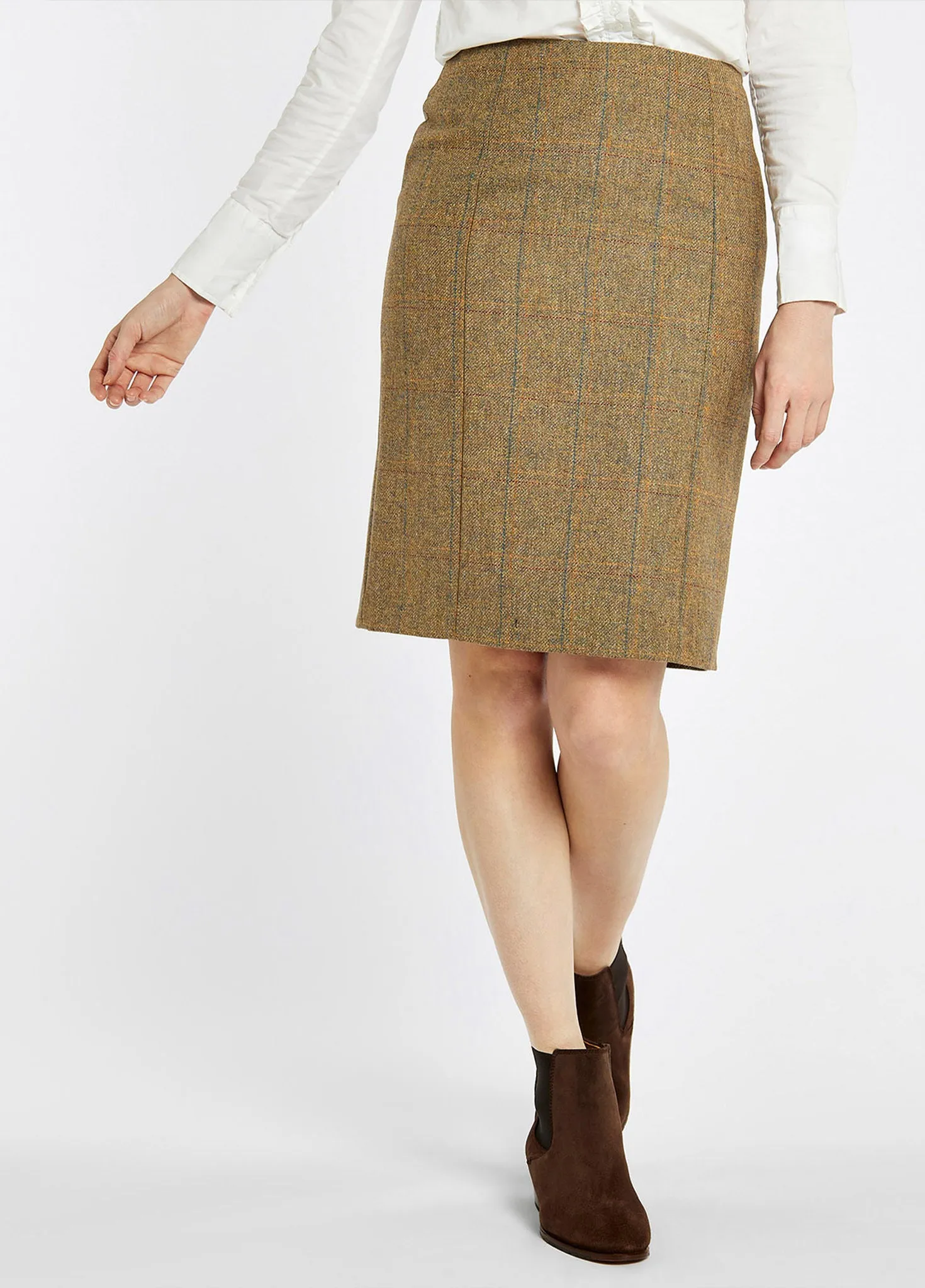 Wisteria Tweed Pencil Skirt - Burren