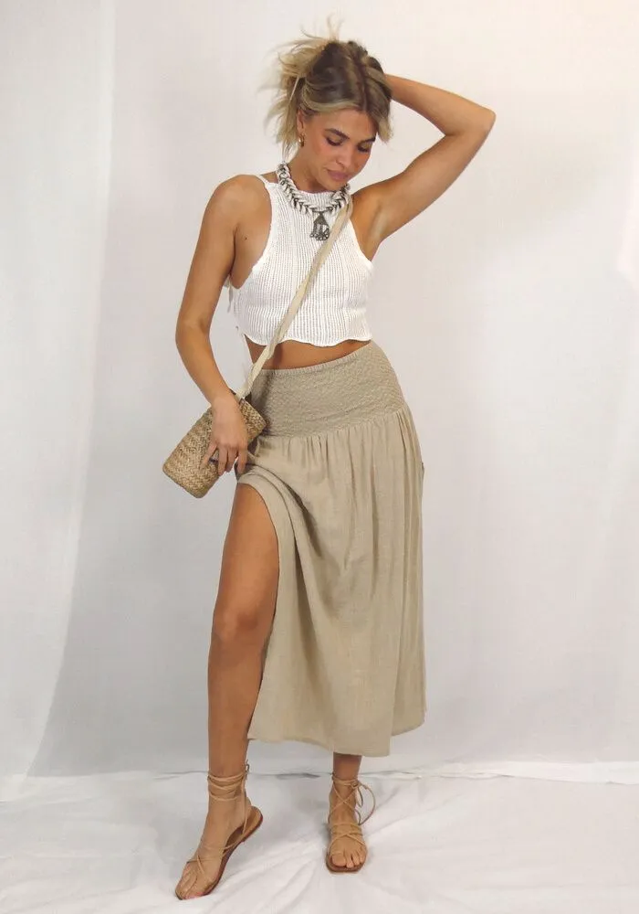 WS Island Skirt - Almond