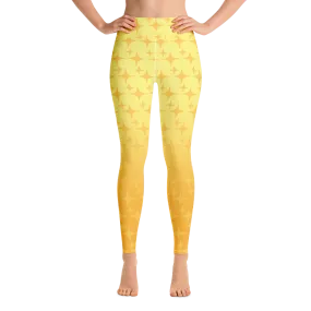 Yellow Ghost Sparkle Leggings (Women's XS-XL)